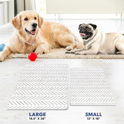 Boho Dog Food Mat & Cat Food Mat - Large Waterproof Pet Food Mat - Dog Mat & Cat Mat for Food & Water Bowls - Large Dog Food Mats for Floors Waterproof - Waterproof Dog Bowl Mat & Cat Bowl Mat